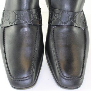 Gucci Black Leather Loafers
